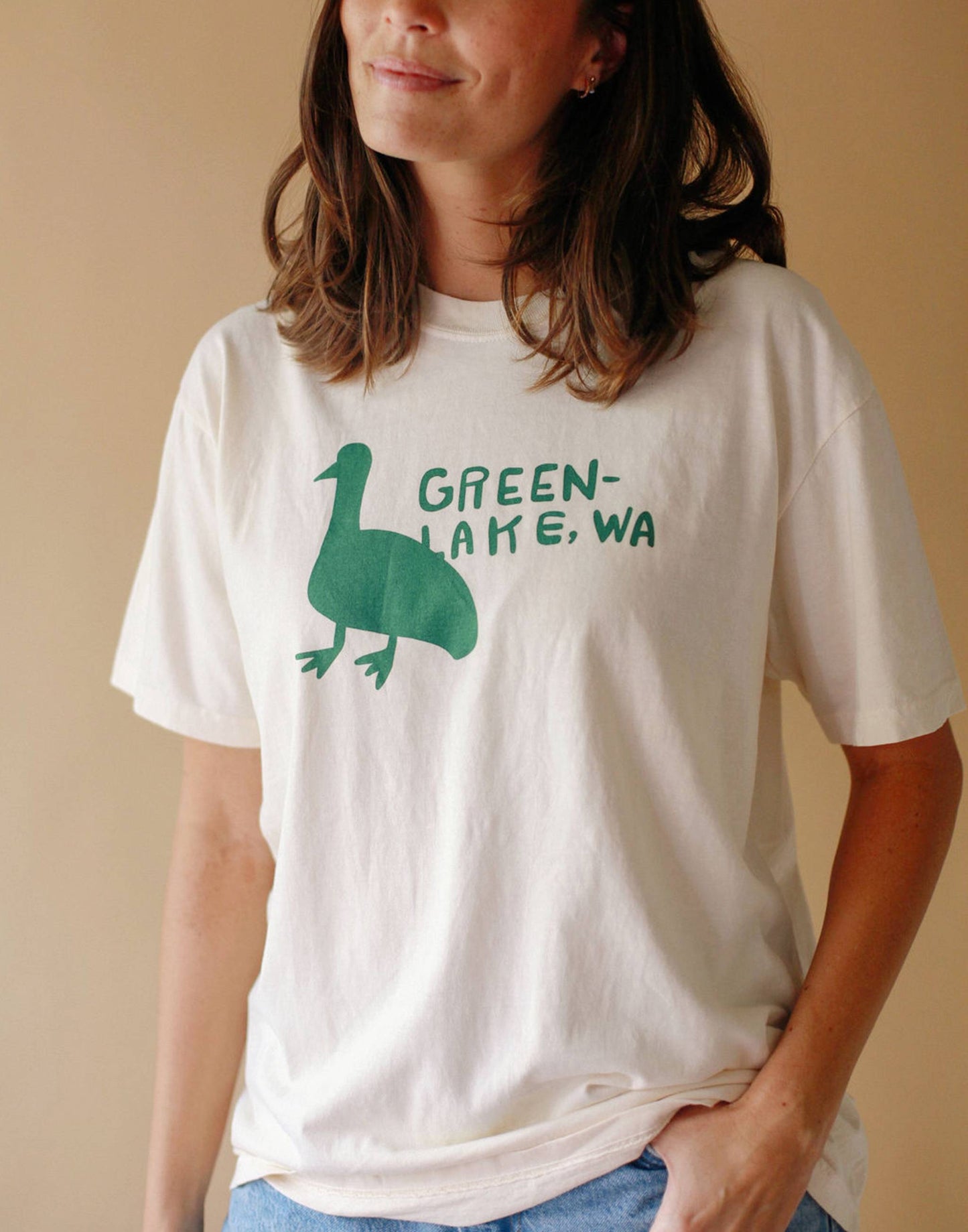 Sale- Greenlake Tee, Vintage Wash T-Shirt, LARGE