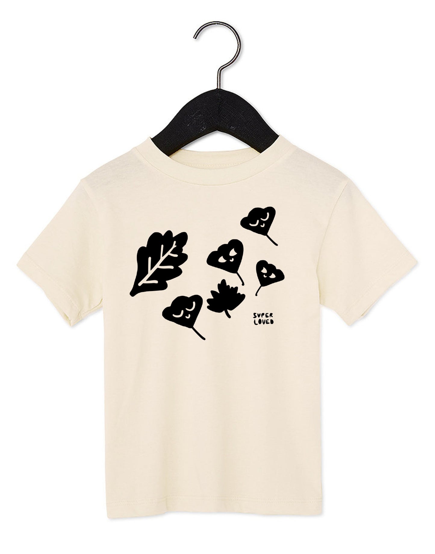 SUPER LOVED, B/W Fall Foliage Kids T-Shirt