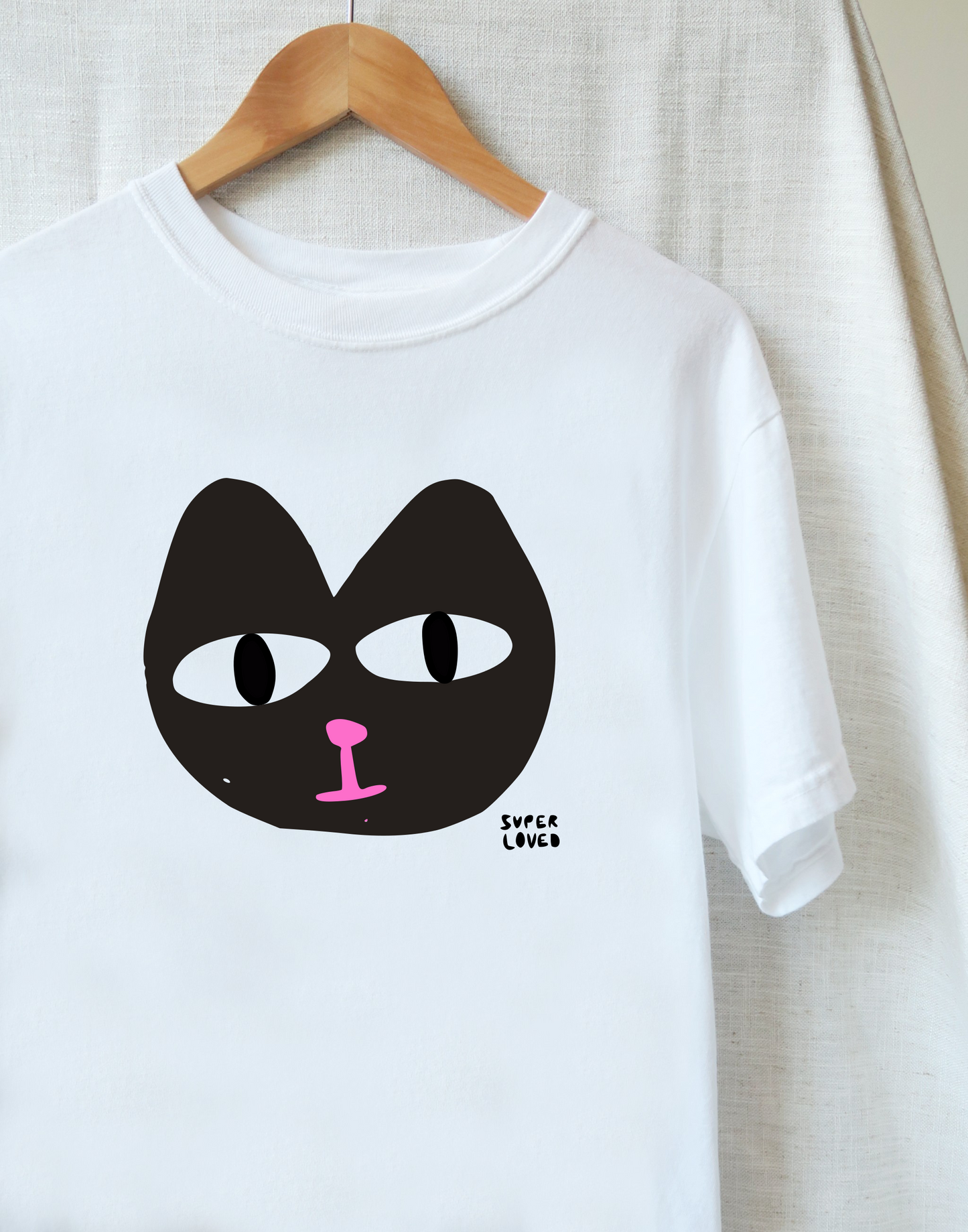SUPER LOVED, The Black Cat Vintage Wash T-Shirt