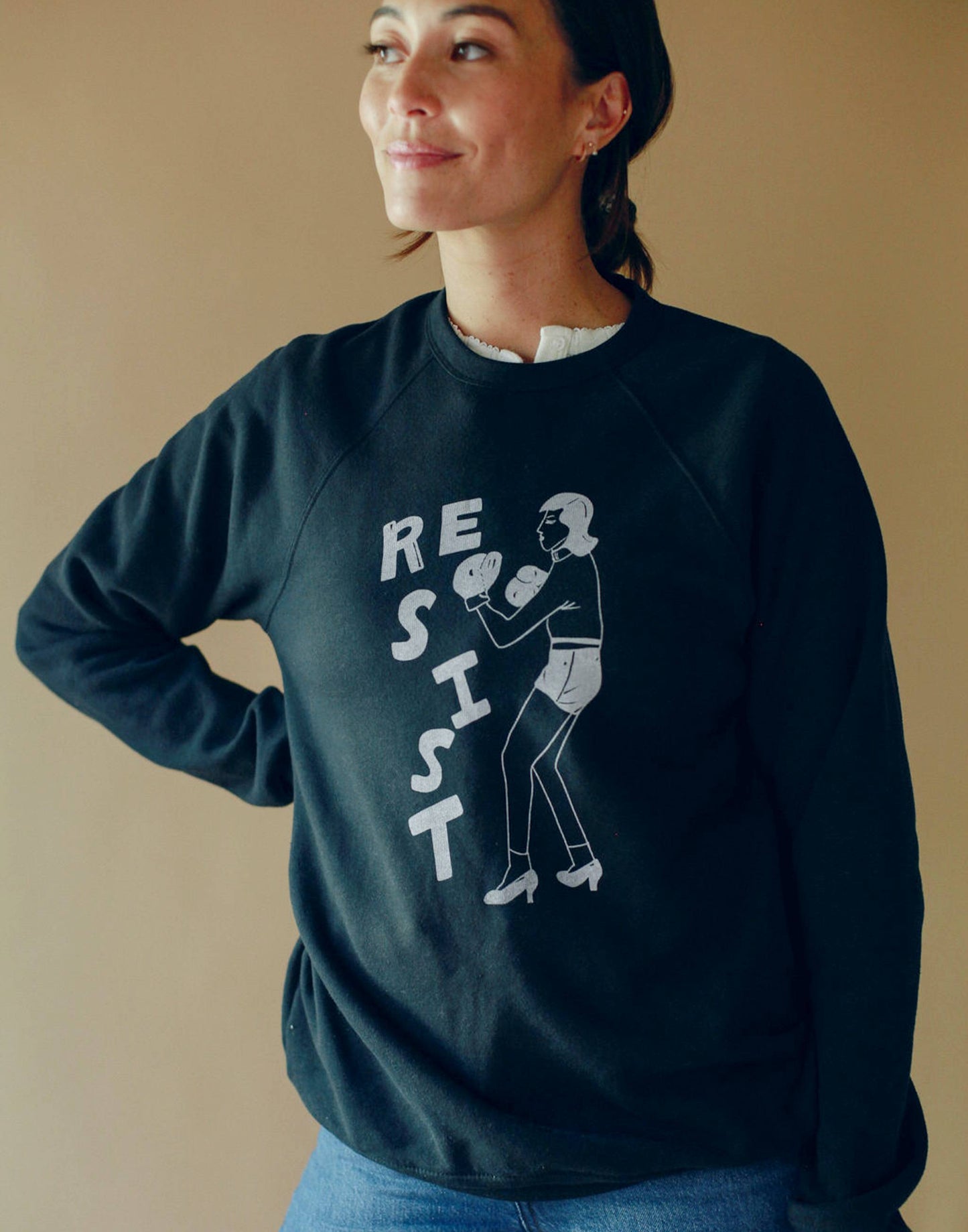 Resist Raglan Sleeve Sweater