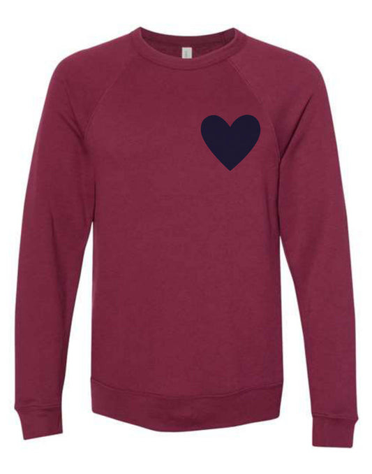 Have a Heart "Pocket" Print Sweater, Maroon/Navy