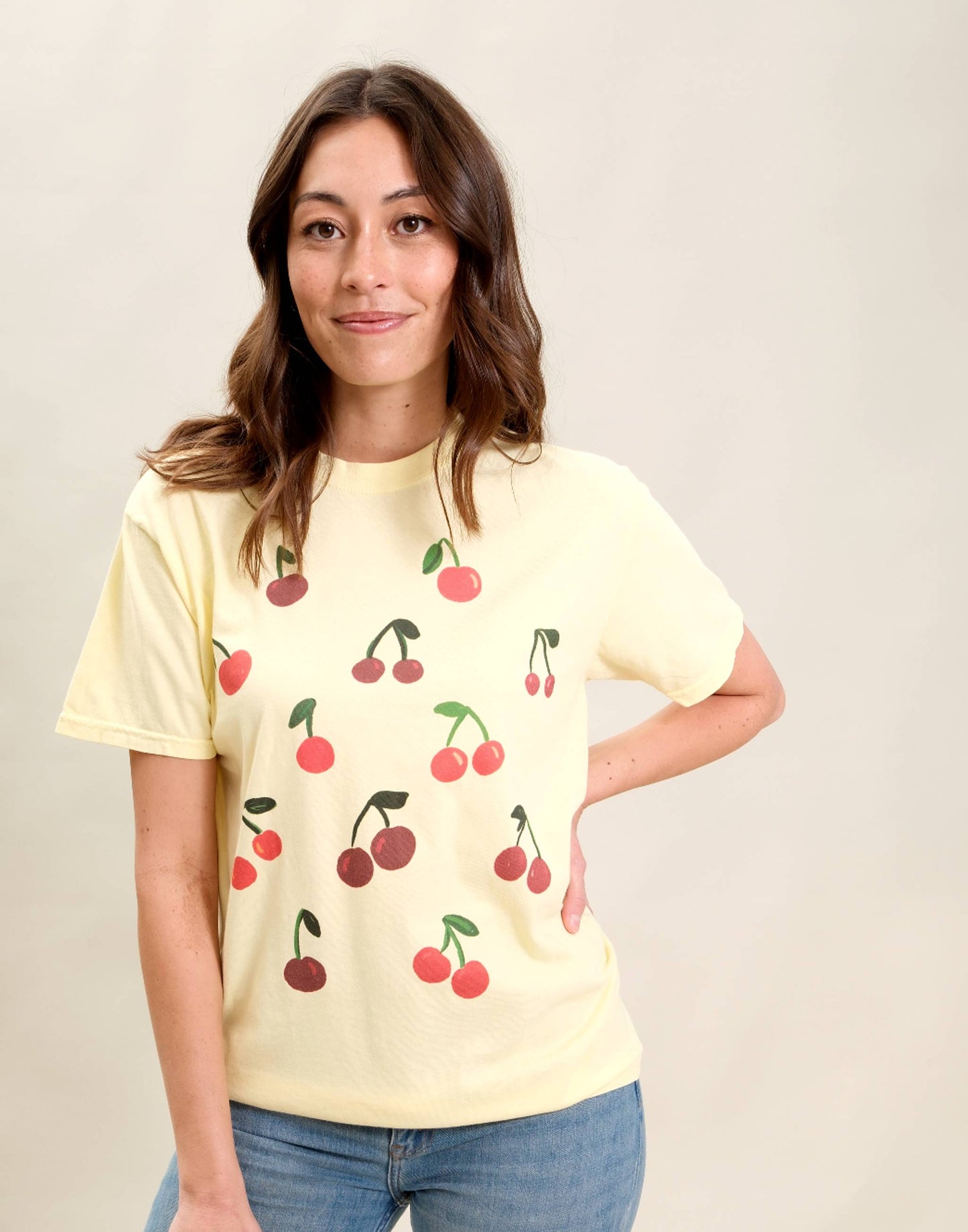 Wild Cherry Tee, Vintage Wash T-Shirt