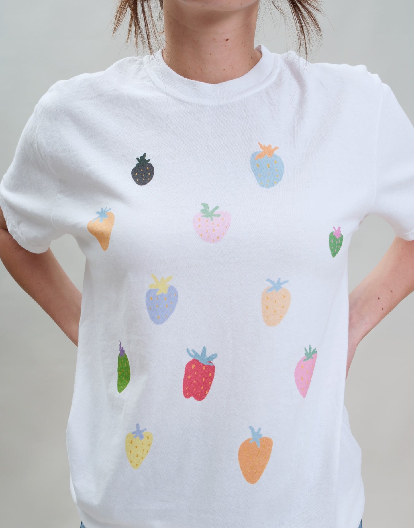 Strawberry Milk Tee, Vintage Wash T-Shirt