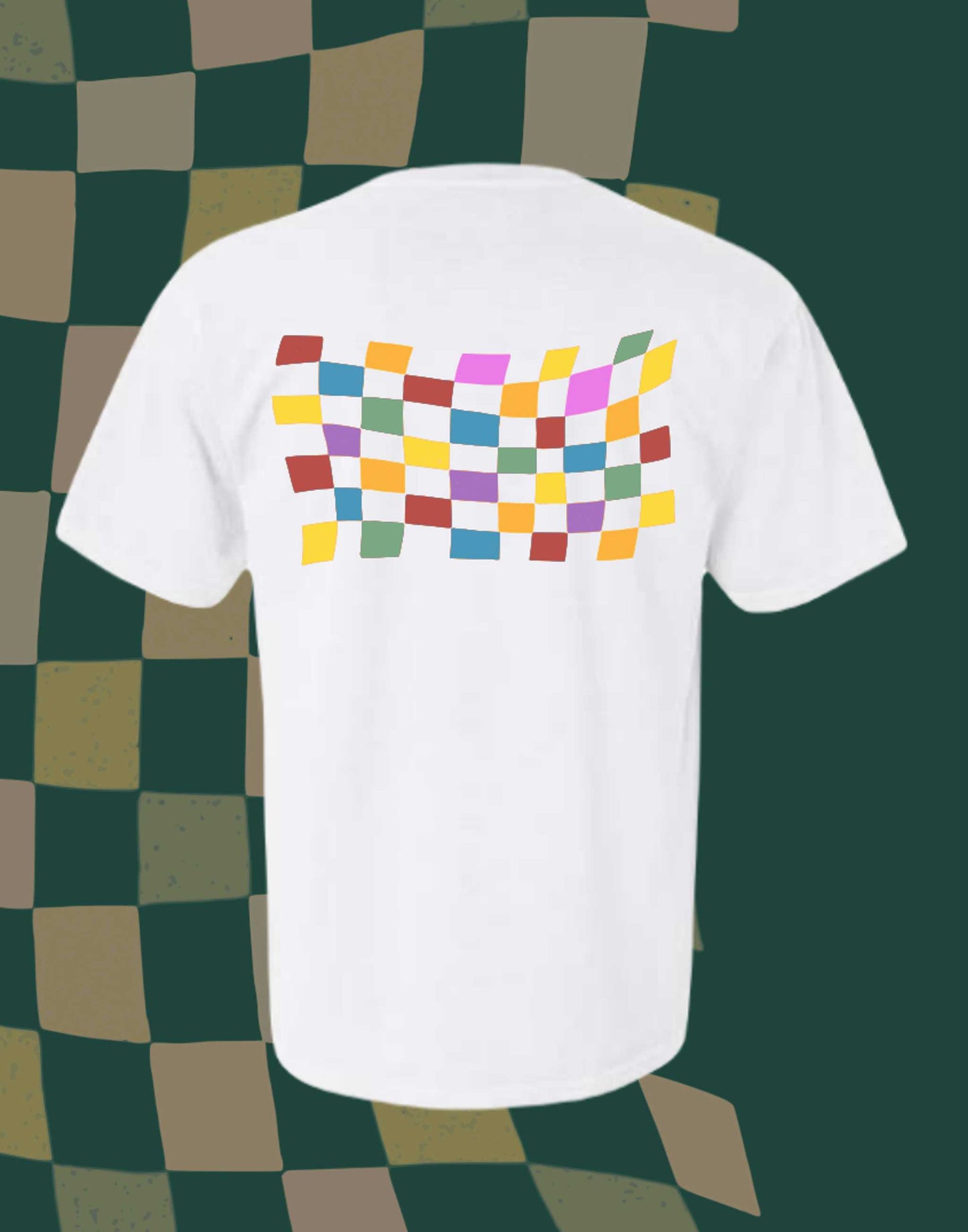 Dang! Flower Tee, Checked Back T-Shirt