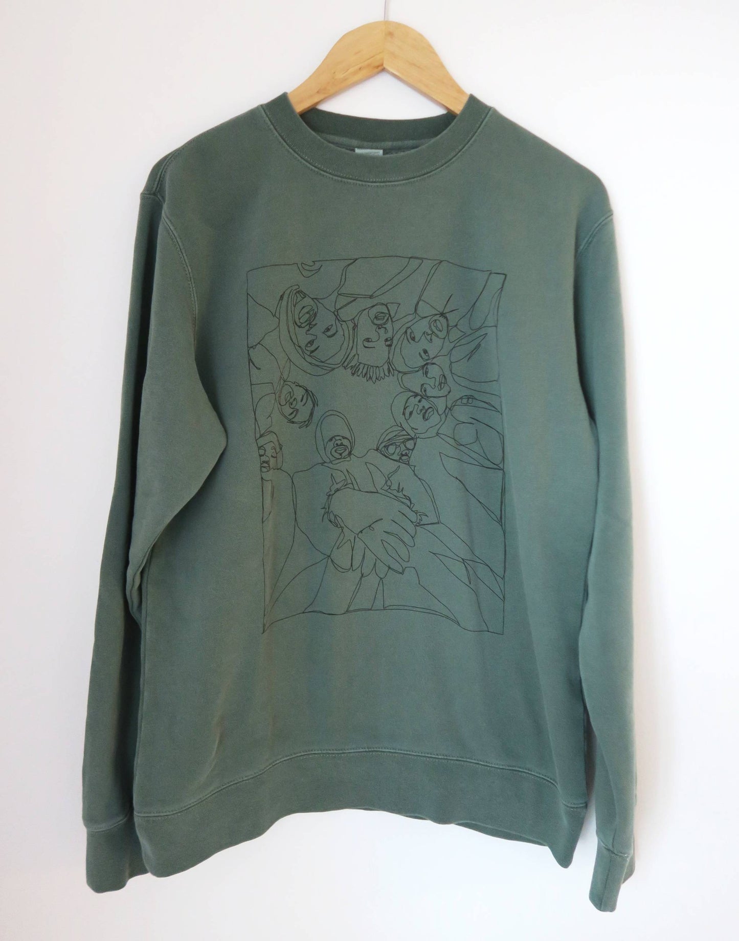 Wu-Tang Forever Oversized Sweater, Vintage Pine Green
