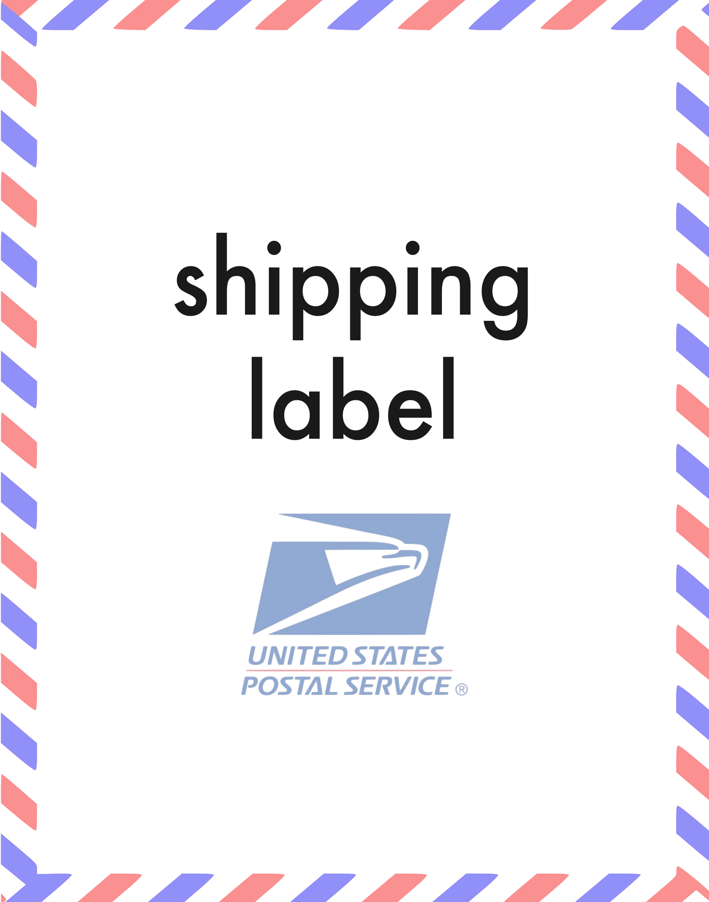 Shipping label for new item (under 12 oz.)