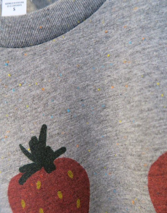 Strawberries, Rainbow Speckled T-Shirt