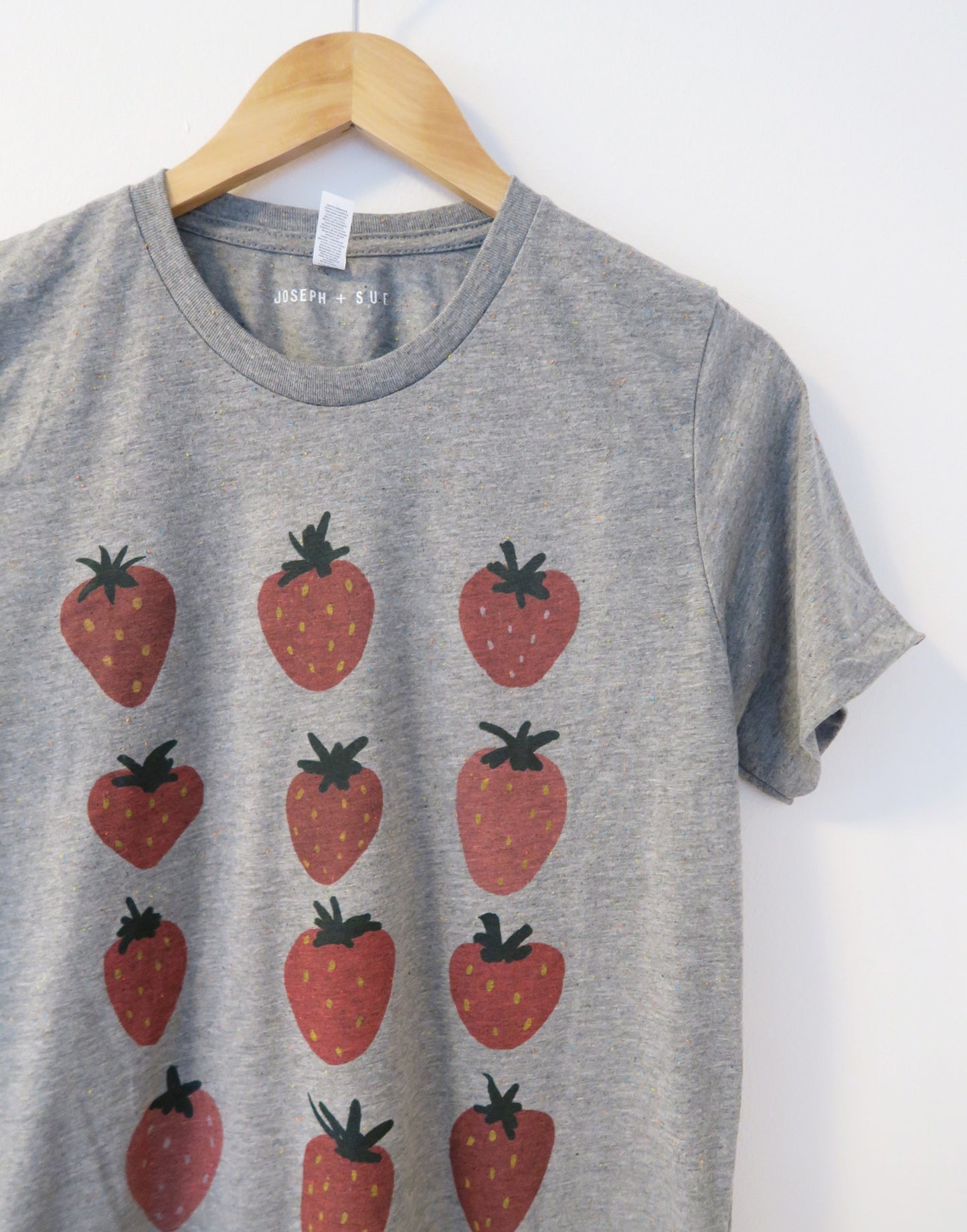 Strawberries, Rainbow Speckled T-Shirt