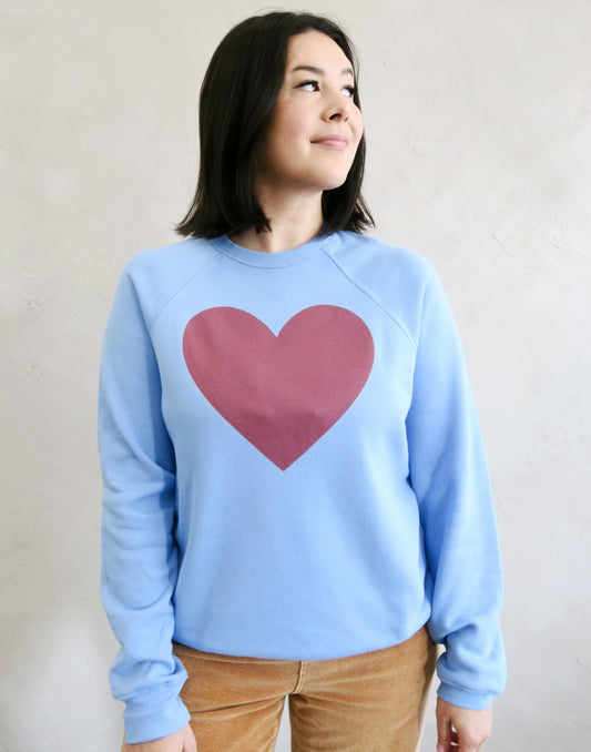 Big Heart Sky Blue Sweater