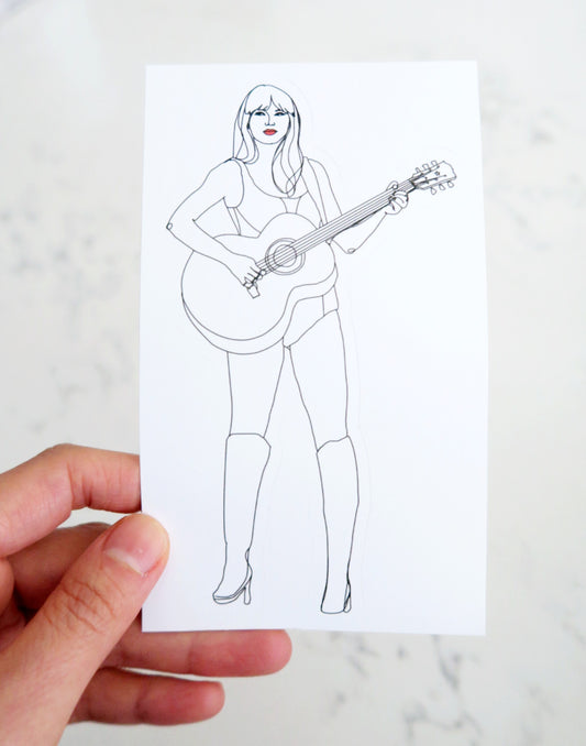 Taylor & Guitar Sticker