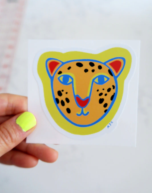 Leopard Portrait Vinyl Sticker