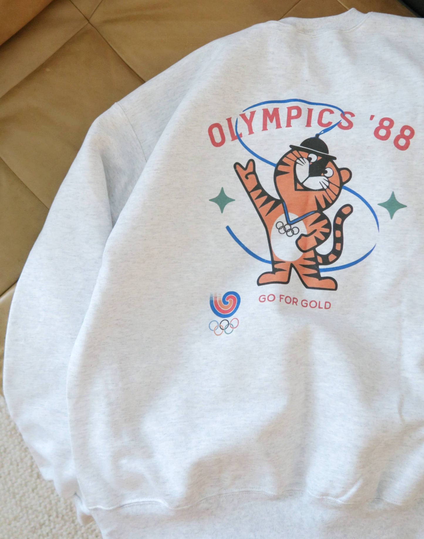 1988 Seoul Olympics Vintage Inspired Cotton Heavy Crew Sweatshirt