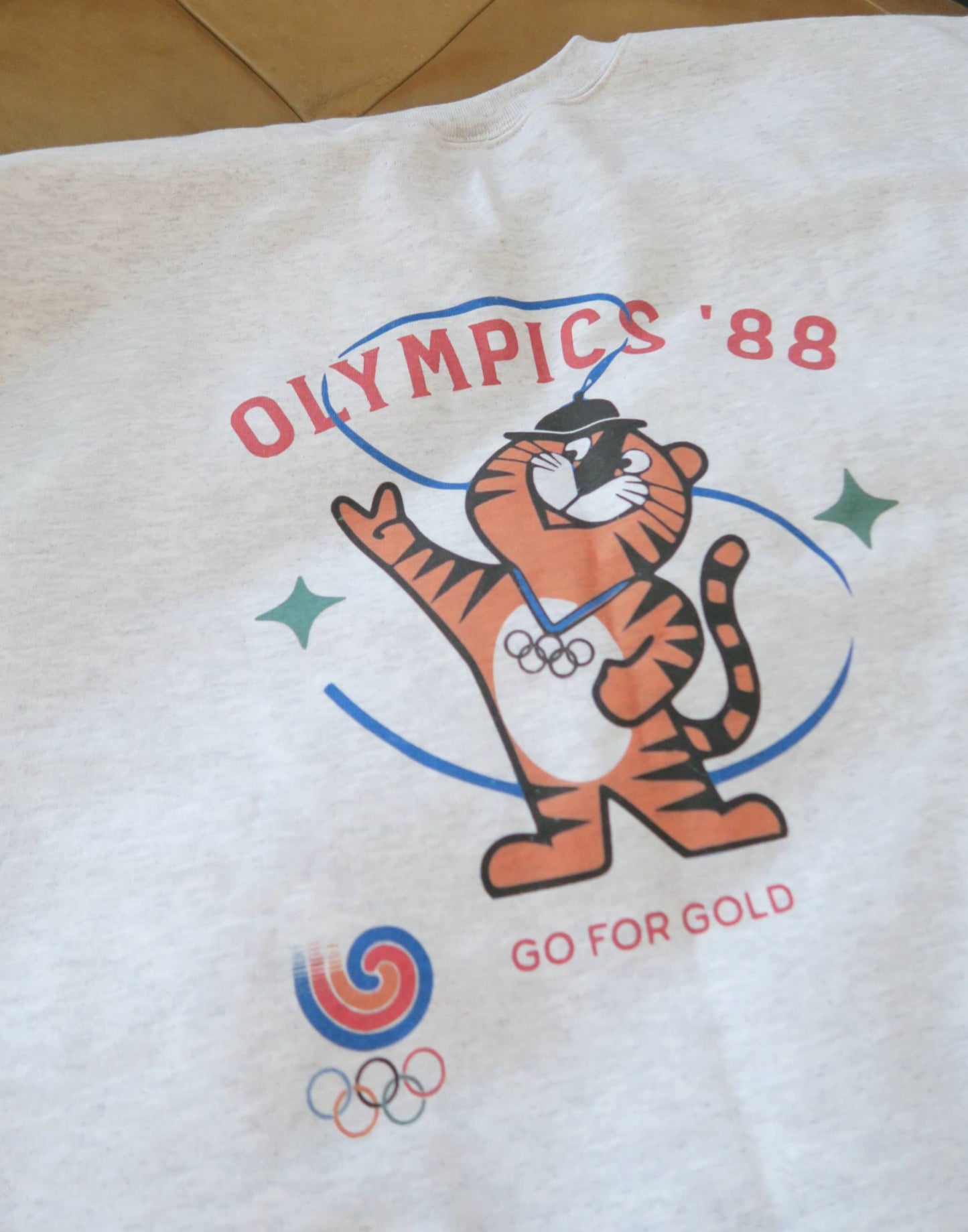 1988 Seoul Olympics Vintage Inspired Cotton Heavy Crew Sweatshirt