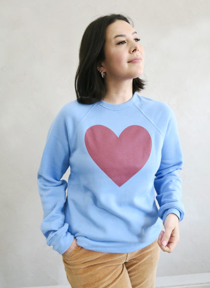 Big Heart Sky Blue Sweater