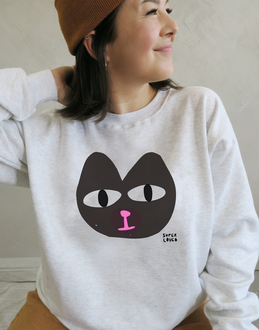 SUPER LOVED- The Black Cat Sweatshirt