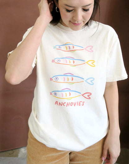 Anchovies Tee, Vintage Wash T-Shirt