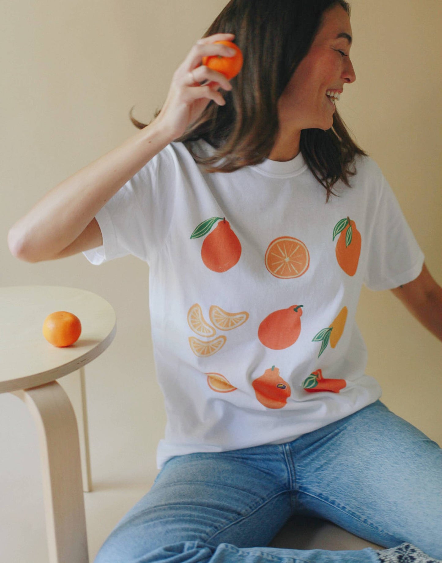 Jeju Tangerine Tee, Vintage Wash T-Shirt