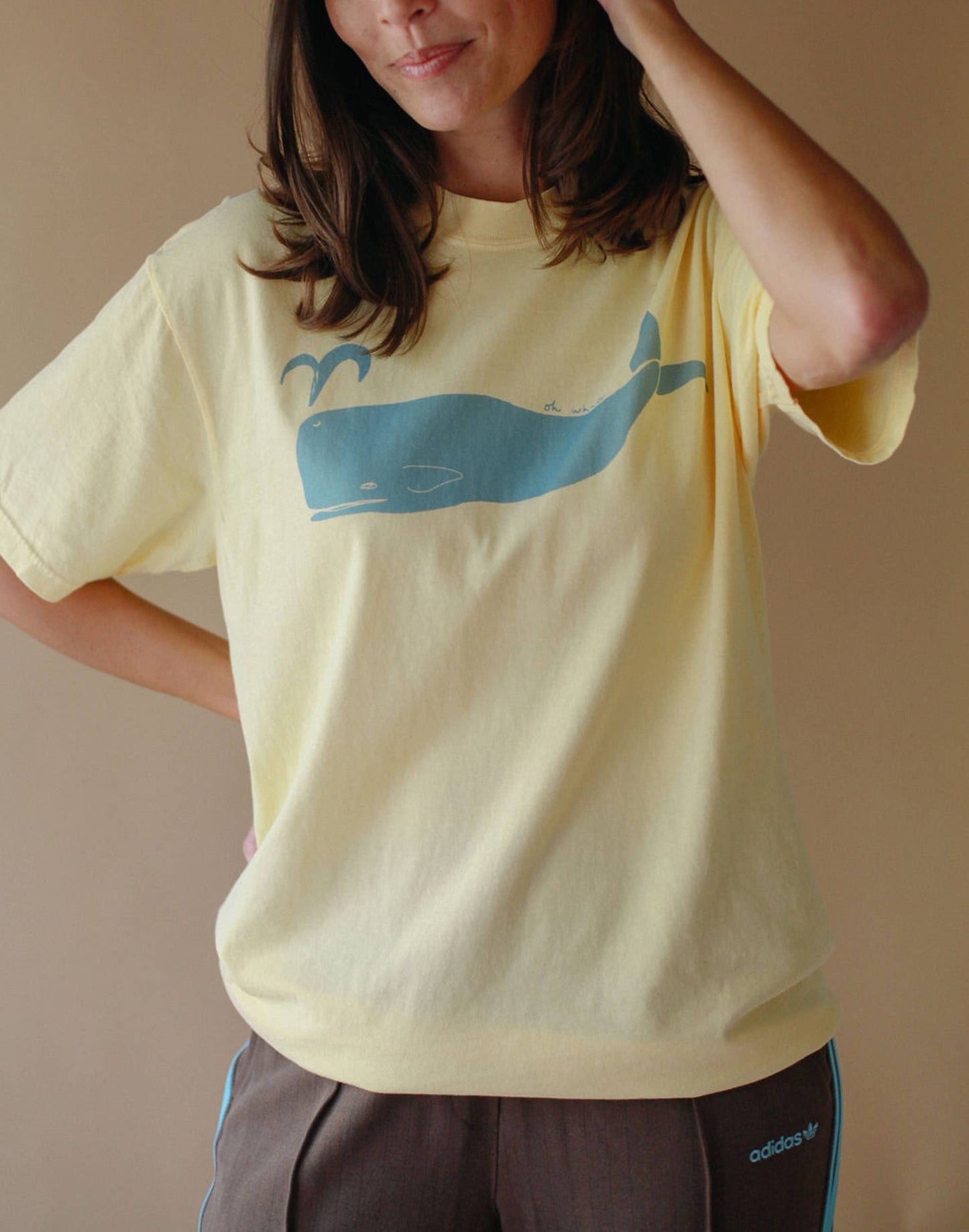 Sale- Whale Vintage Wash Tee, LARGE
