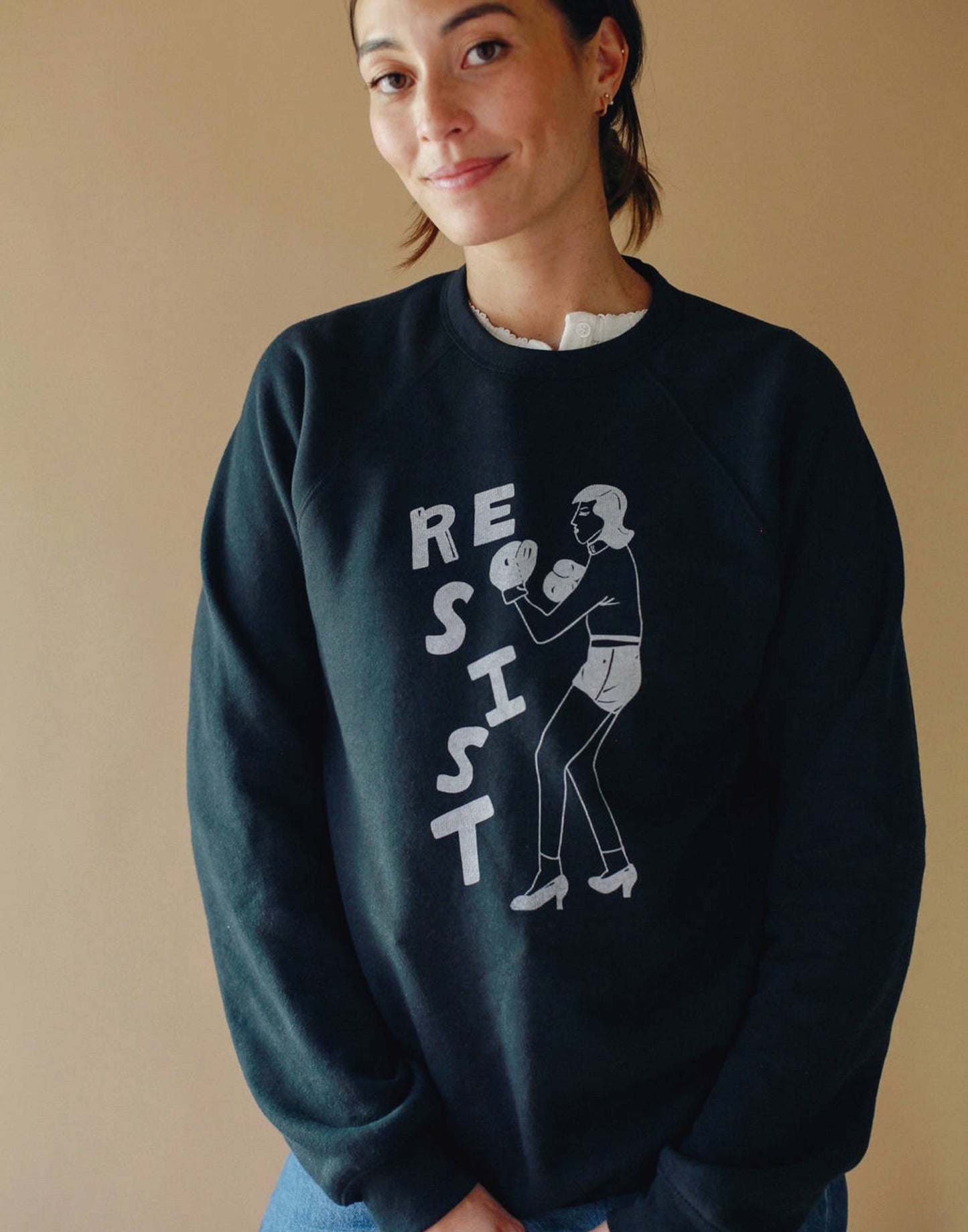 Resist Raglan Sleeve Sweater