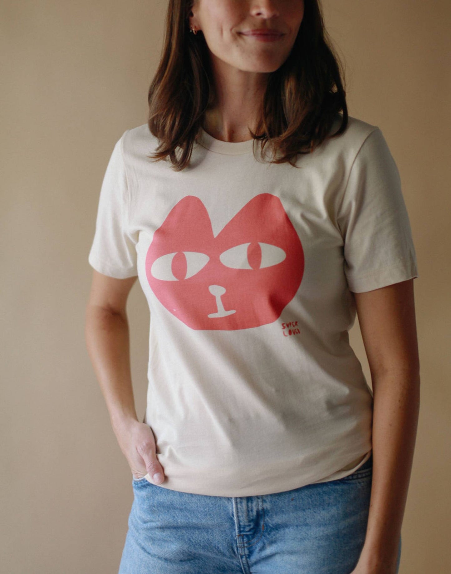 Super Loved, Contrast Cats Meow T-Shirt