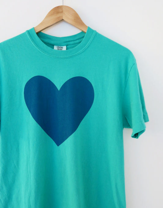 Island Green Big Heart Tee, Vintage Wash T-Shirt