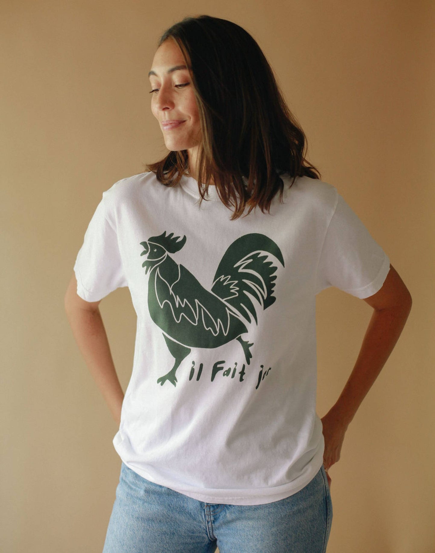 Il Fait Jour, Rooster Vintage Wash T-Shirt