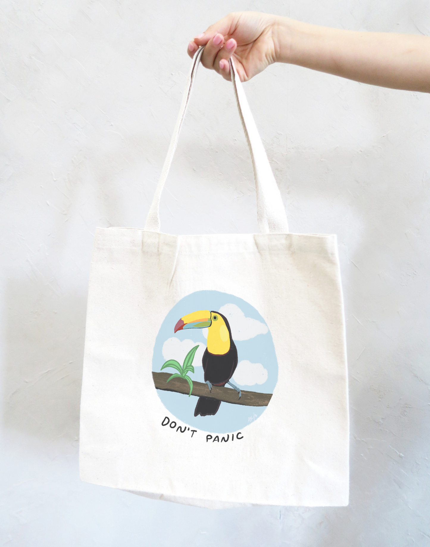 Don't Panic Toucan Market Tote Bag