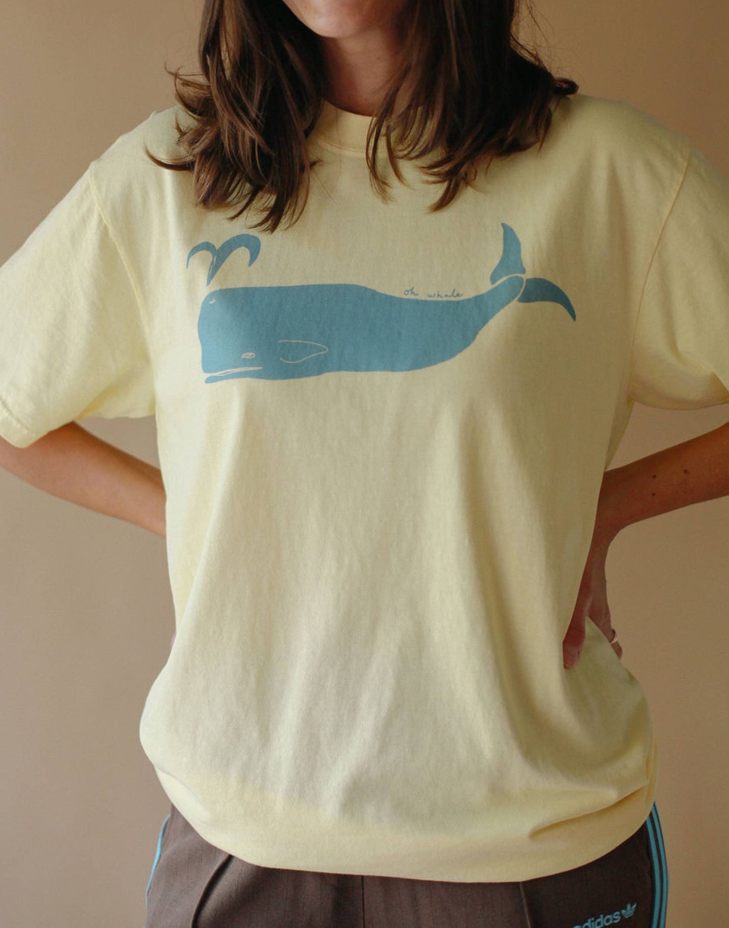 Sale- Whale Vintage Wash Tee, LARGE