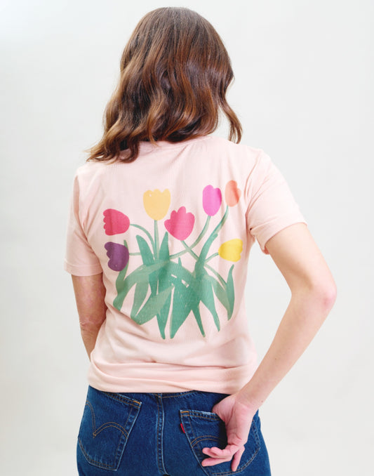 Tulips Tee, Vintage Wash T-Shirt