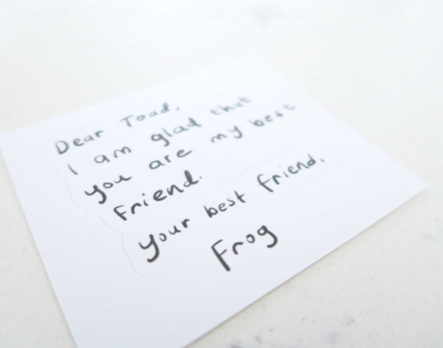 Dear Toad, Best Friend Sticker