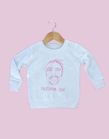 California Love Tupac Kids Sweatshirt or T-Shirt, Pink colorways
