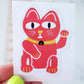 Maneki-Neko, Lucky Cat Sticker