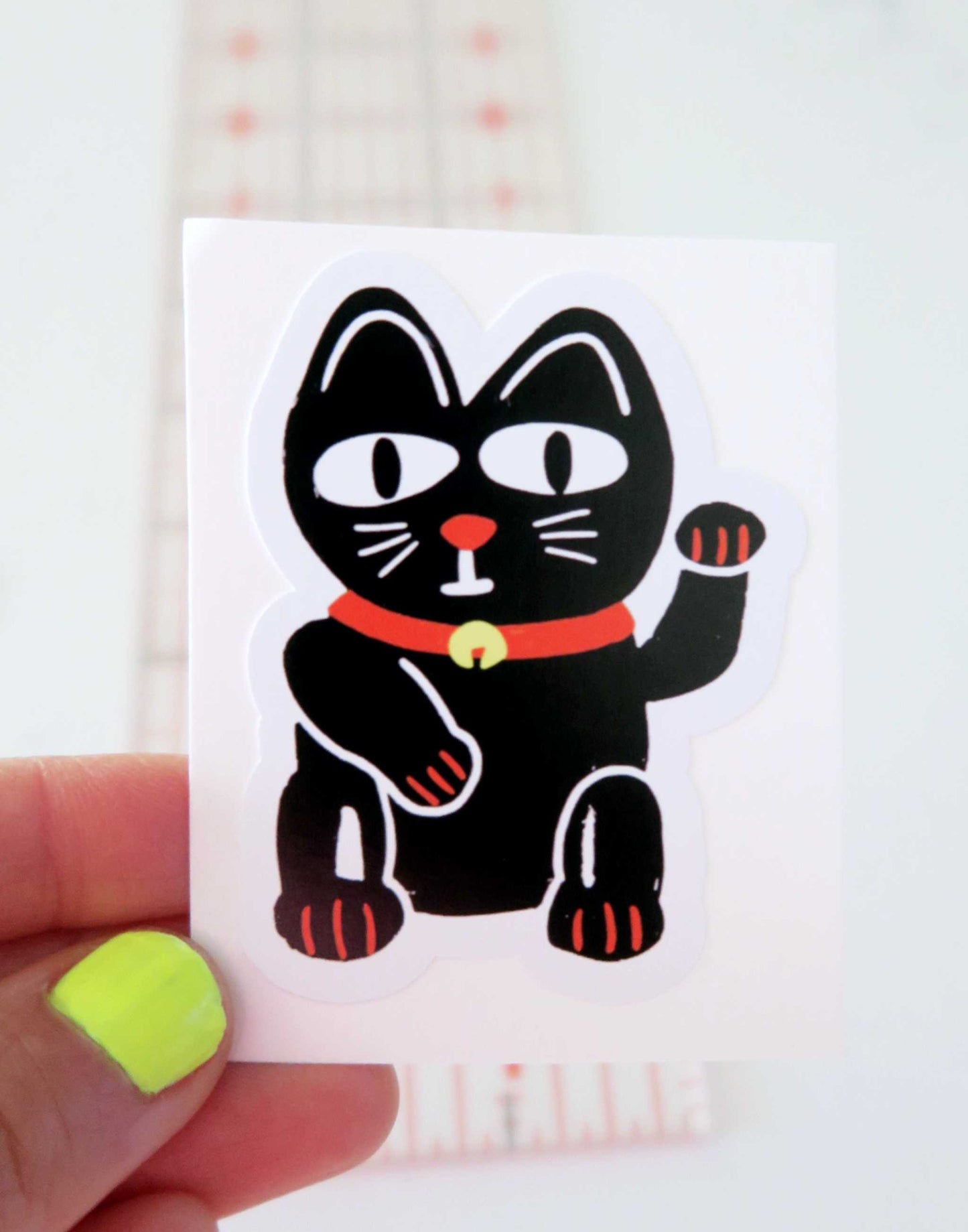 Maneki-Neko, Lucky Cat Sticker