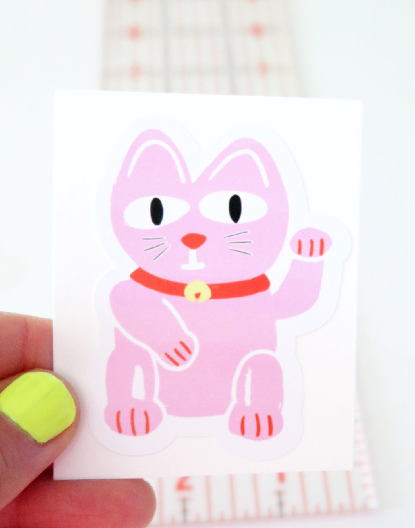 Maneki-Neko, Lucky Cat Sticker