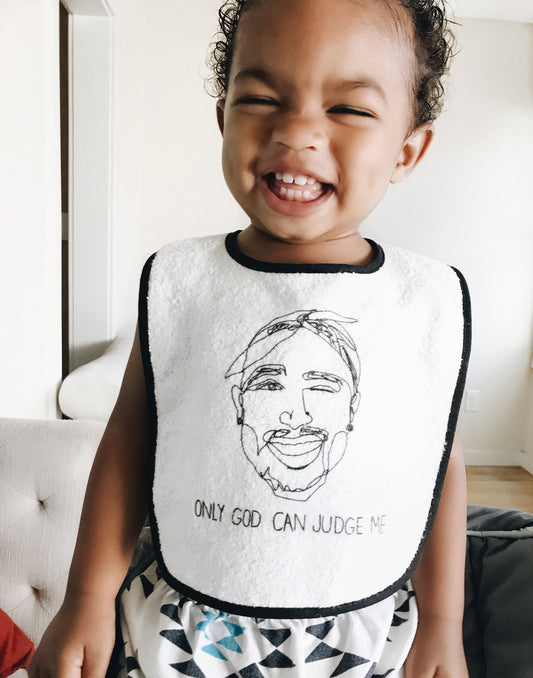 Only God Can Judge Me Baby Bib