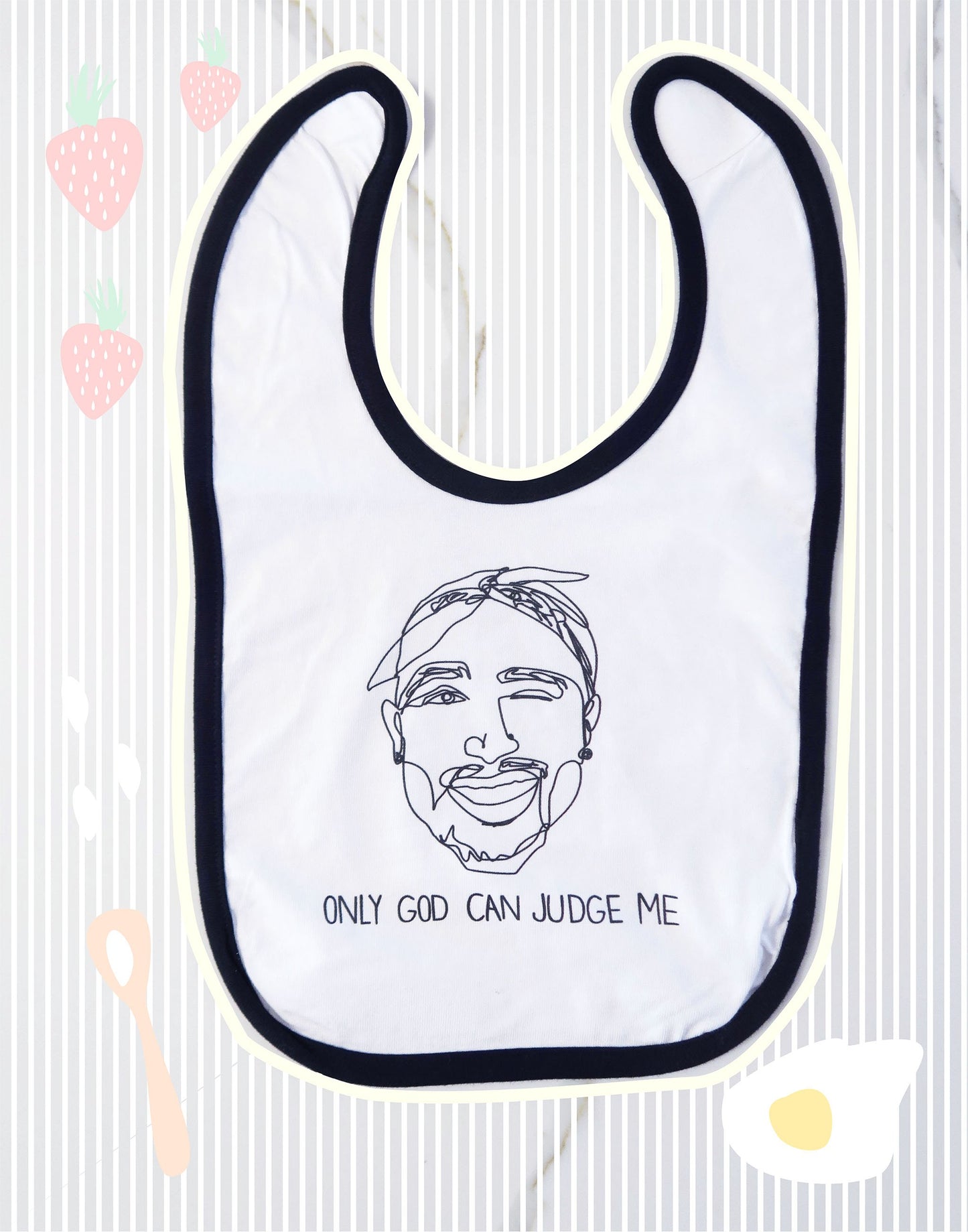 Only God Can Judge Me Baby Bib