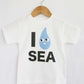SUPER LOVED- I love Seattle, Raindrop Kids T-Shirt