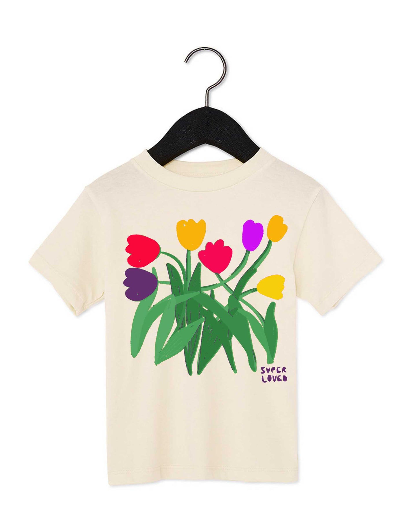 SUPER LOVED, Droopy Tulips Kids T-Shirt