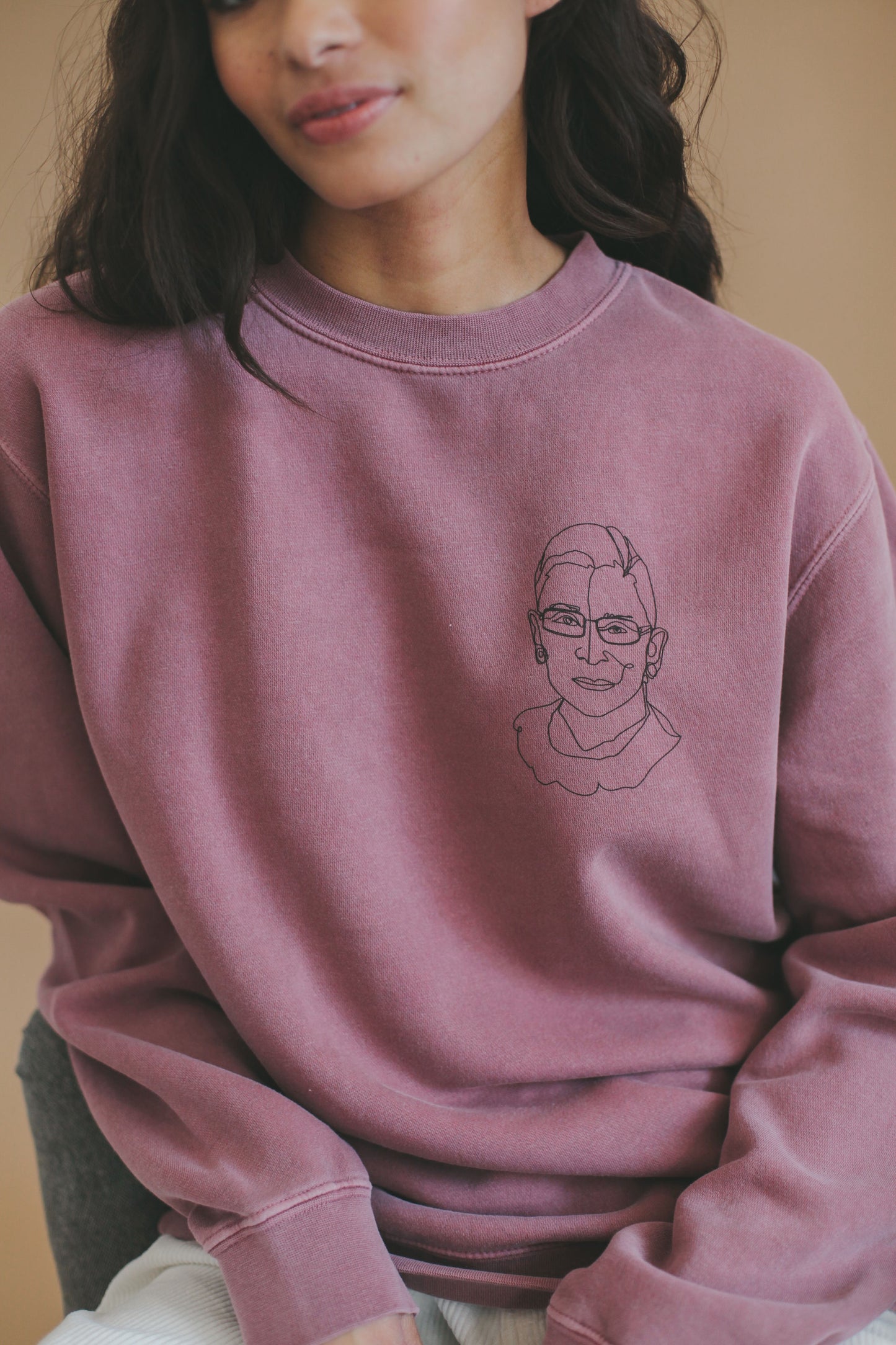 RBG "I dissent" Sweater, Vintage Maroon