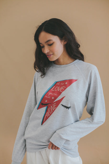 Bowie Love French Terry Sweatshirt