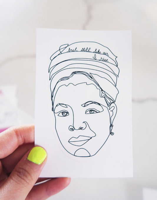 Maya Angelous Still I Rise Vinyl Sticker
