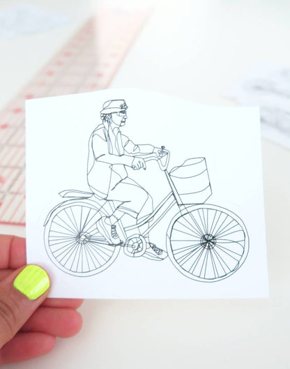 Biking Grandpa/Biking Grandma Sticker