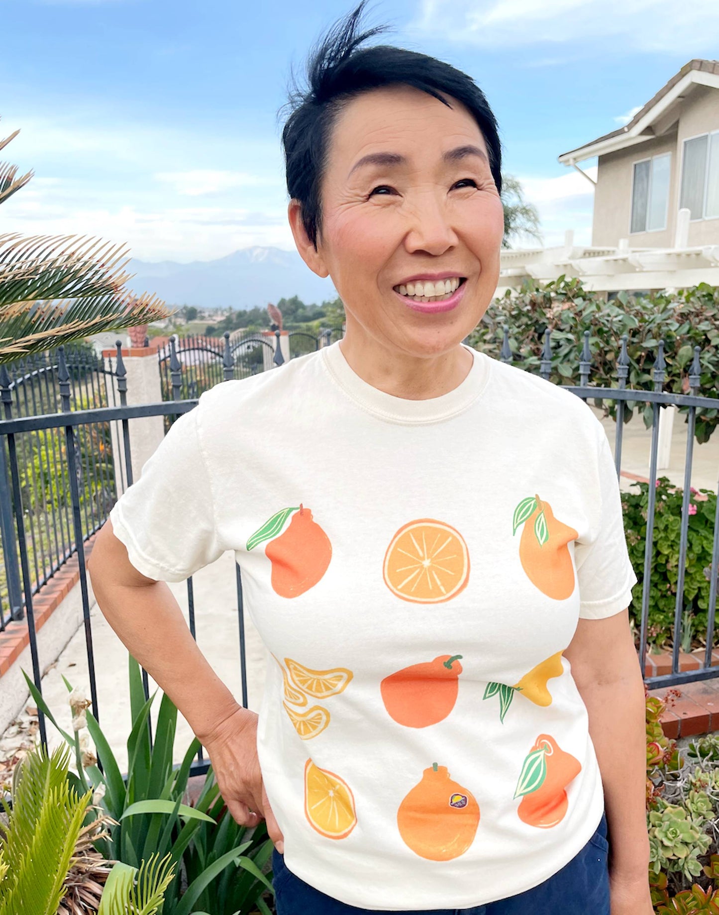 Jeju Tangerine Tee, Vintage Wash T-Shirt