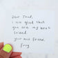 Dear Toad, Best Friend Sticker